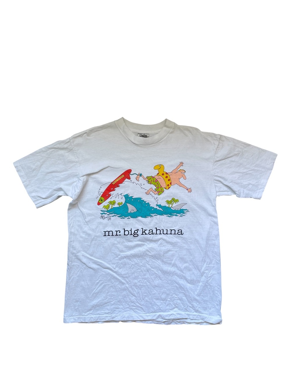 Graphic Tee - Mr. Big Kahuna, White, Size X Large